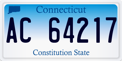 CT license plate AC64217
