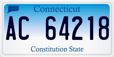 CT license plate AC64218