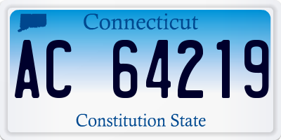 CT license plate AC64219