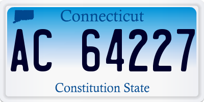 CT license plate AC64227