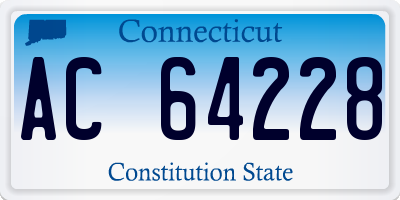 CT license plate AC64228