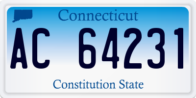 CT license plate AC64231