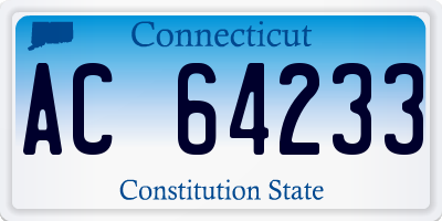 CT license plate AC64233