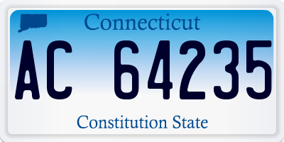 CT license plate AC64235