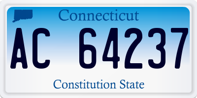 CT license plate AC64237