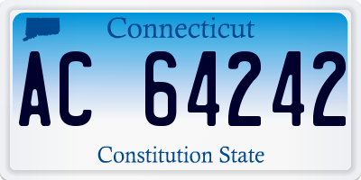 CT license plate AC64242