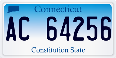 CT license plate AC64256