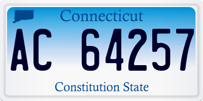 CT license plate AC64257
