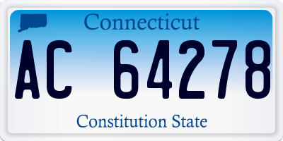 CT license plate AC64278