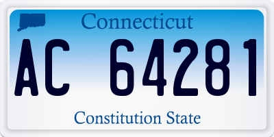 CT license plate AC64281