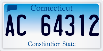 CT license plate AC64312