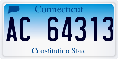 CT license plate AC64313