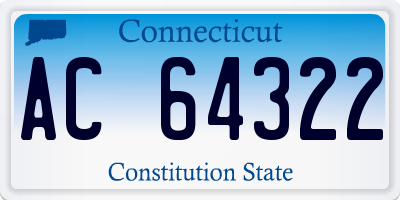 CT license plate AC64322