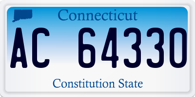 CT license plate AC64330