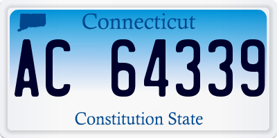 CT license plate AC64339