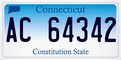 CT license plate AC64342