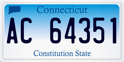CT license plate AC64351