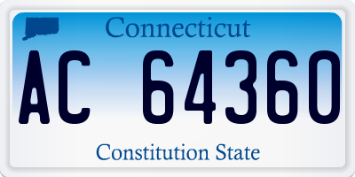 CT license plate AC64360