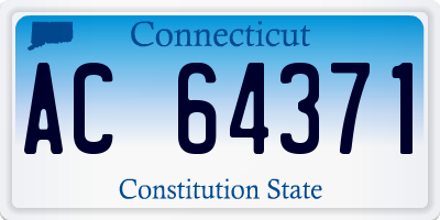 CT license plate AC64371