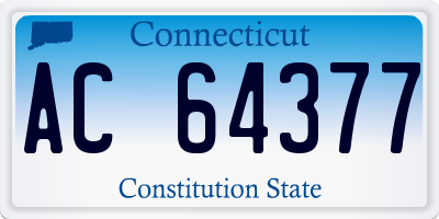 CT license plate AC64377