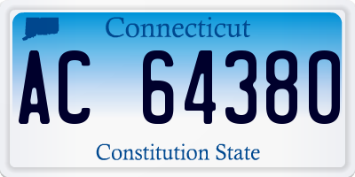 CT license plate AC64380