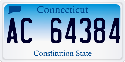CT license plate AC64384