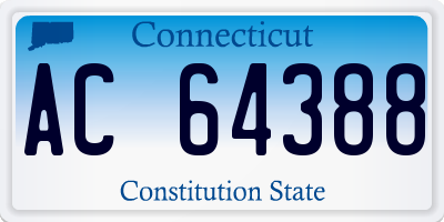 CT license plate AC64388