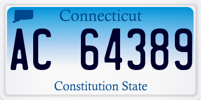 CT license plate AC64389