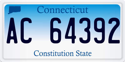 CT license plate AC64392