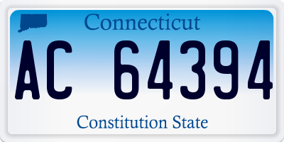 CT license plate AC64394