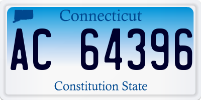 CT license plate AC64396