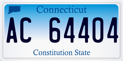 CT license plate AC64404