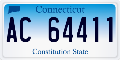 CT license plate AC64411