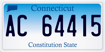 CT license plate AC64415