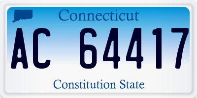 CT license plate AC64417