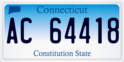 CT license plate AC64418
