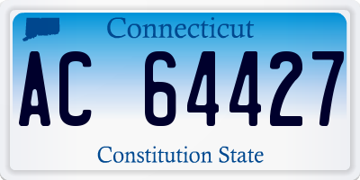 CT license plate AC64427