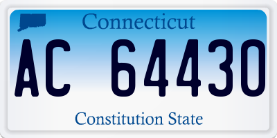 CT license plate AC64430
