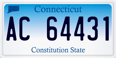 CT license plate AC64431