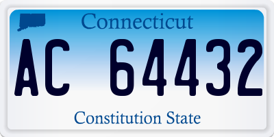 CT license plate AC64432