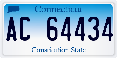 CT license plate AC64434