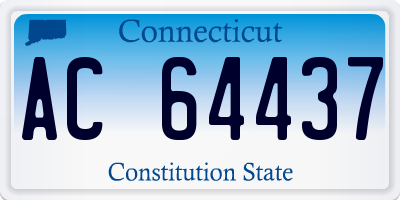 CT license plate AC64437