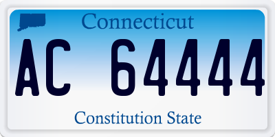 CT license plate AC64444