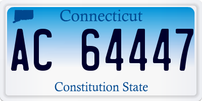 CT license plate AC64447
