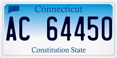 CT license plate AC64450
