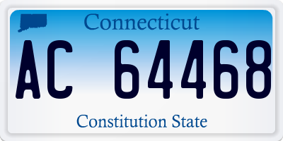CT license plate AC64468