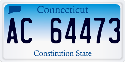 CT license plate AC64473