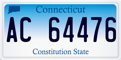 CT license plate AC64476