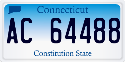 CT license plate AC64488