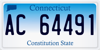 CT license plate AC64491